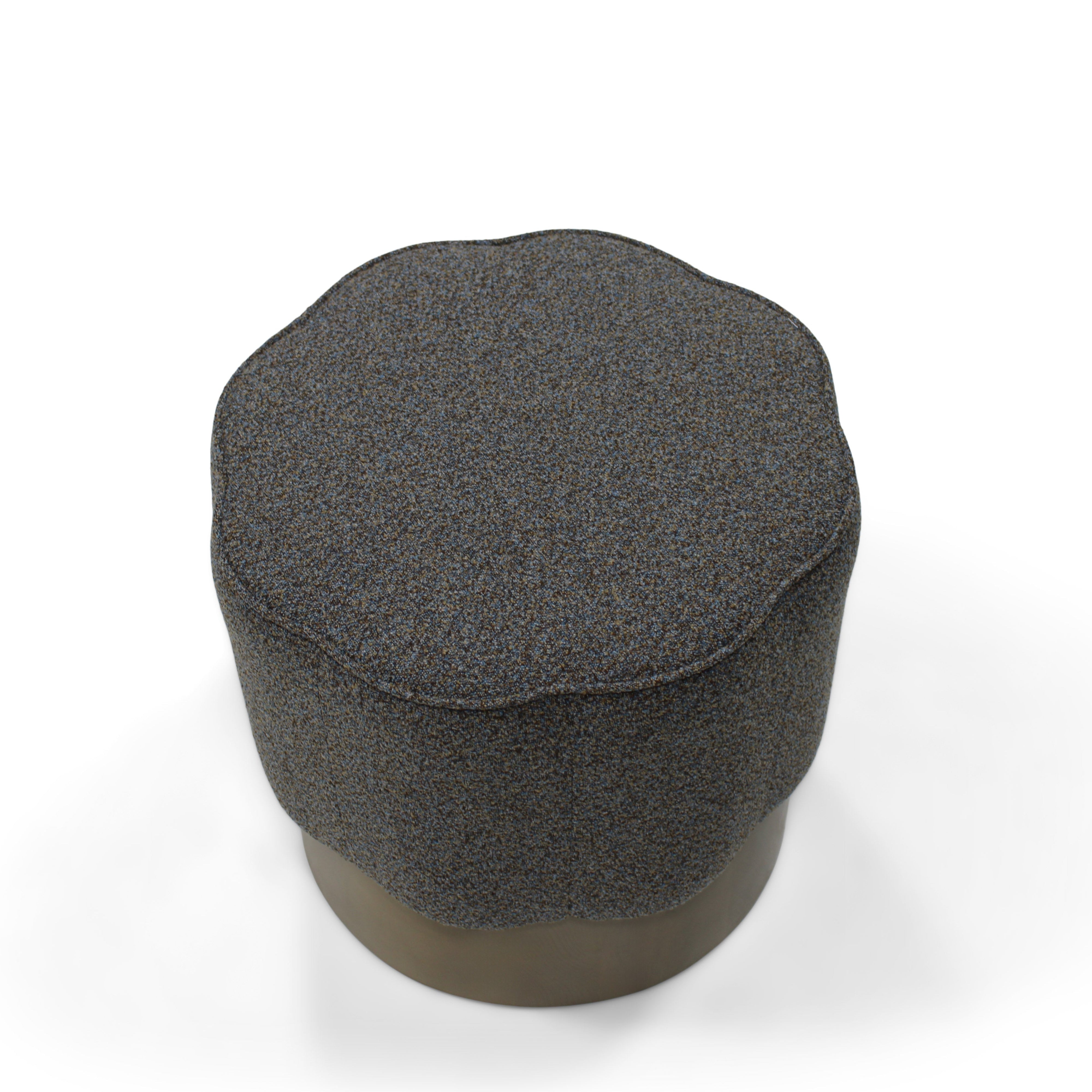 ottoman with wood base